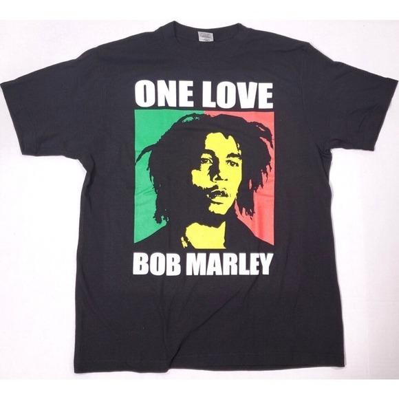 Tops - Bob Marley Tshirt One Love Rasta Reggae Legend Tee